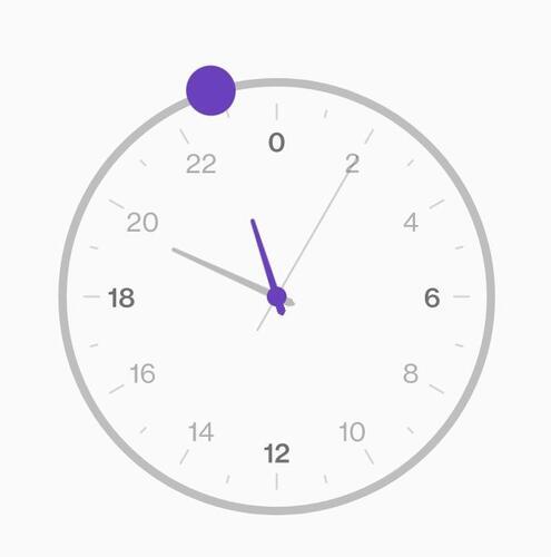 The 24-hour clock in OnePlus's built-in Clock app